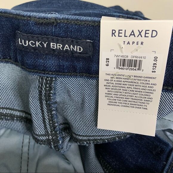 🆕 lucky brand relaxed taper bleach jeans - Picture 3 of 8